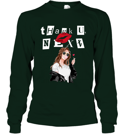 Thank You Next Girls Shirt Long Sleeve T-Shirt Long Sleeve T-Shirt Forest Green