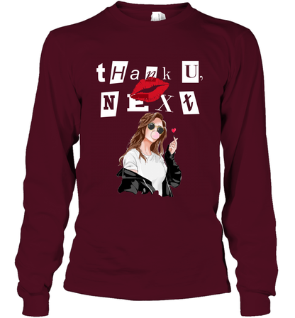 Thank You Next Girls Shirt Long Sleeve T-Shirt Long Sleeve T-Shirt Maroon