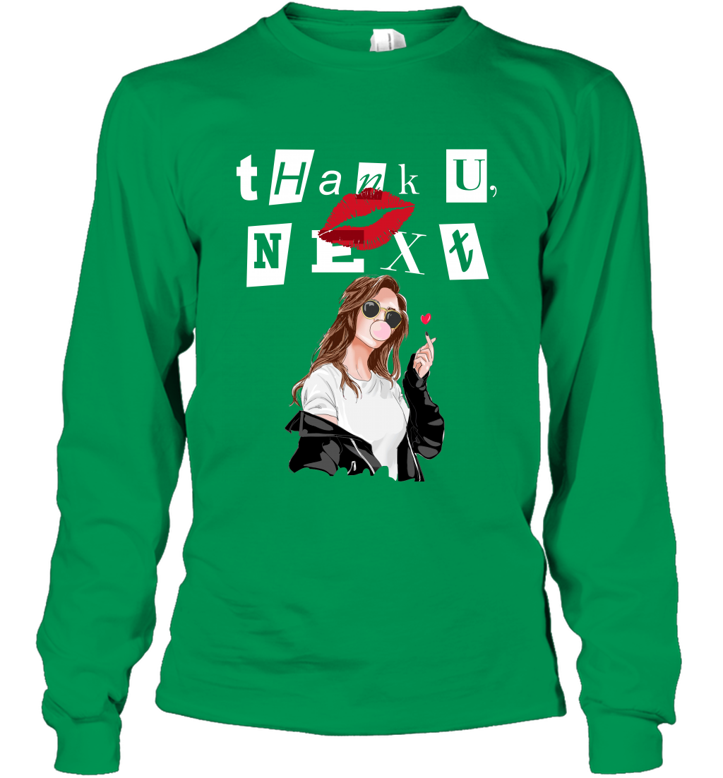 Thank You Next Girls Shirt Long Sleeve T-Shirt Long Sleeve T-Shirt Irish Green