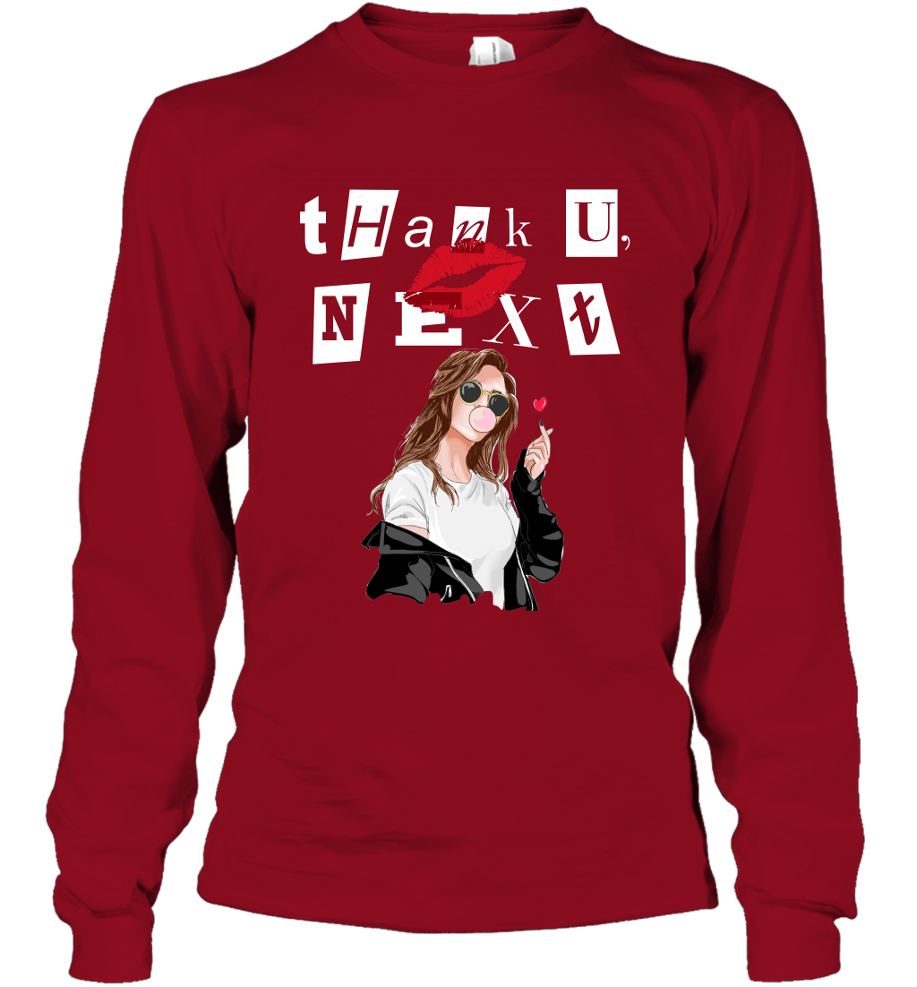 Thank You Next Girls Shirt Long Sleeve T-Shirt Long Sleeve T-Shirt Cardinal Red