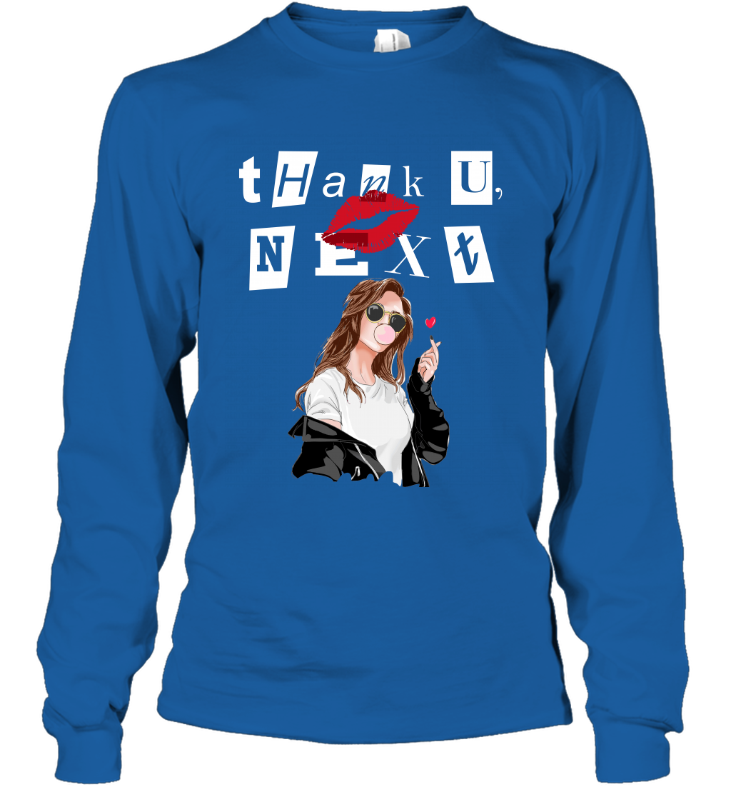 Thank You Next Girls Shirt Long Sleeve T-Shirt Long Sleeve T-Shirt Royal