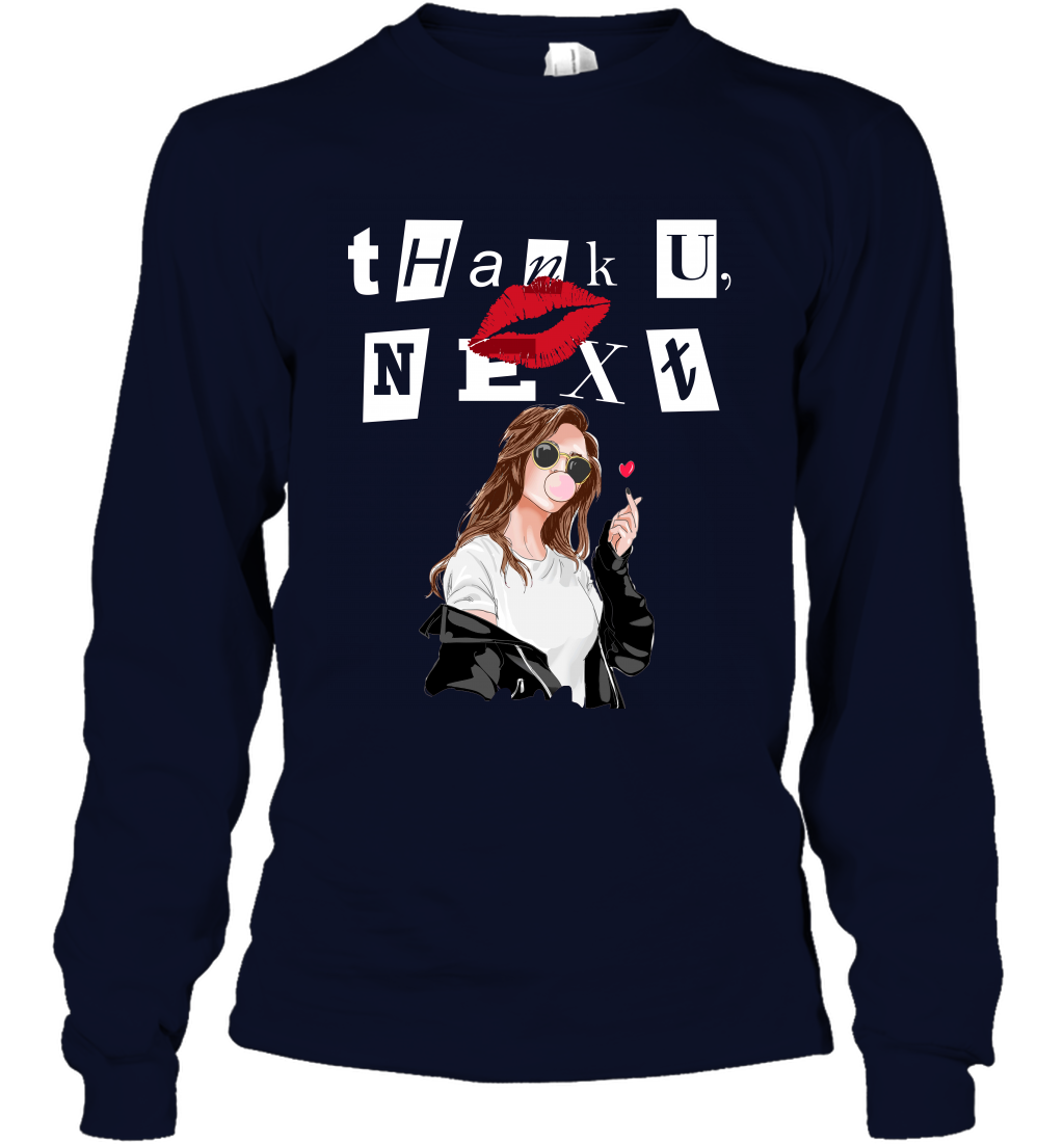 Thank You Next Girls Shirt Long Sleeve T-Shirt Long Sleeve T-Shirt Navy