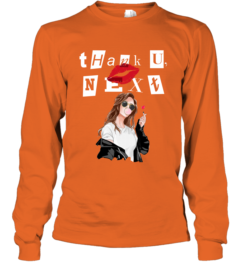 Thank You Next Girls Shirt Long Sleeve T-Shirt Long Sleeve T-Shirt Orange