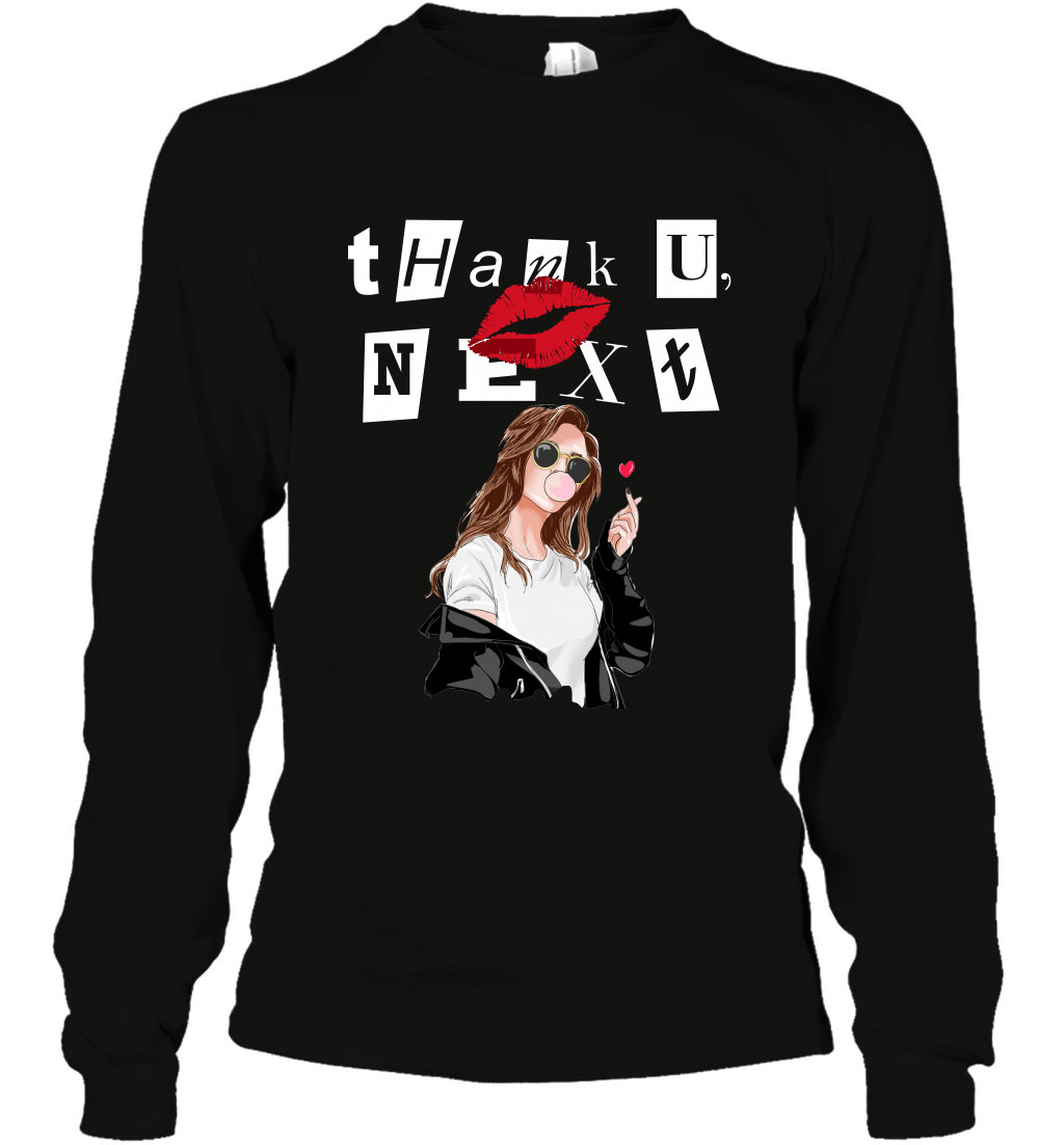 Thank You Next Girls Shirt Long Sleeve T-Shirt Long Sleeve T-Shirt Black