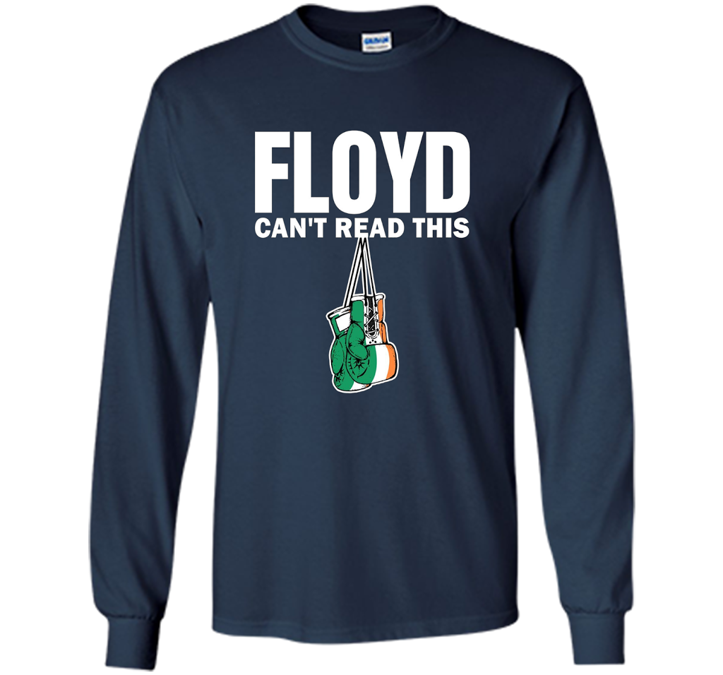 Boxing T-shirt Floyd Can't Read This T-shirt Navy