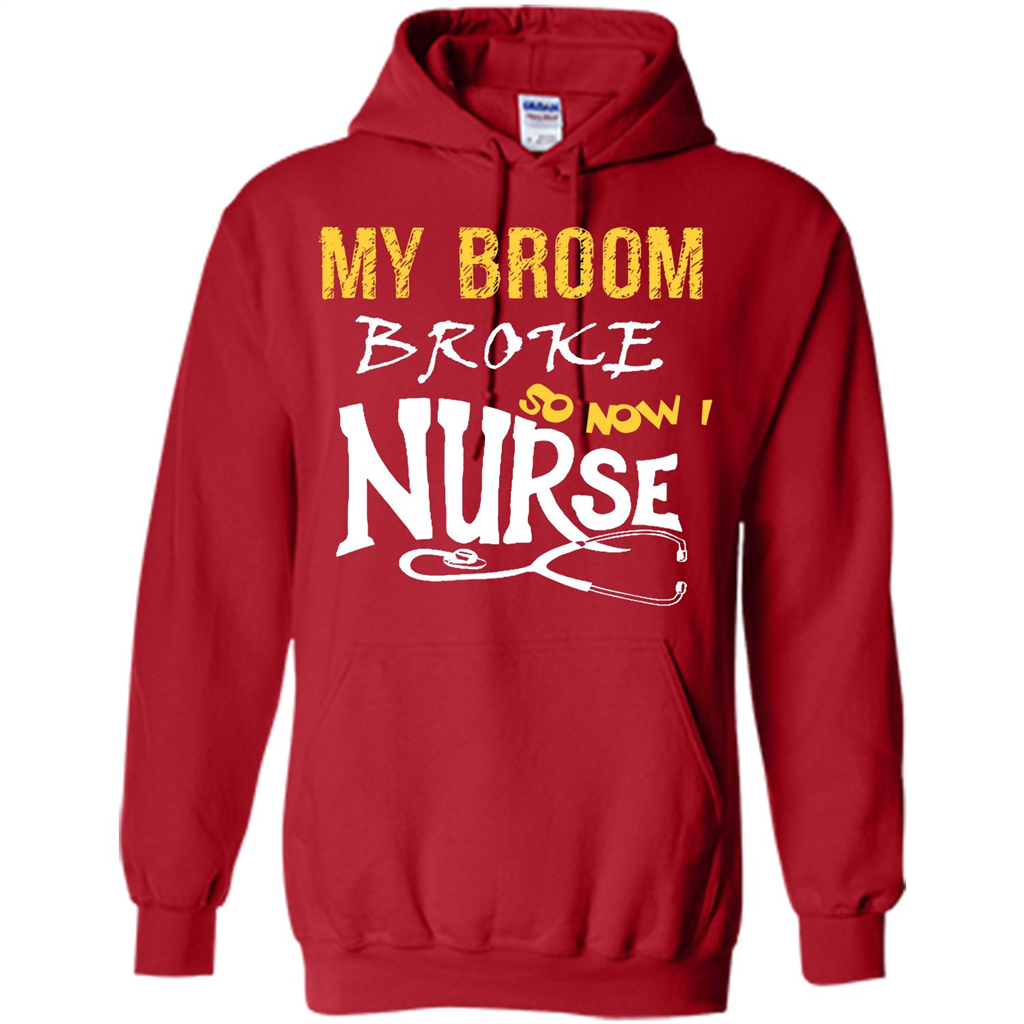 My Broom Broke So Now I Nurse T-shirt Red