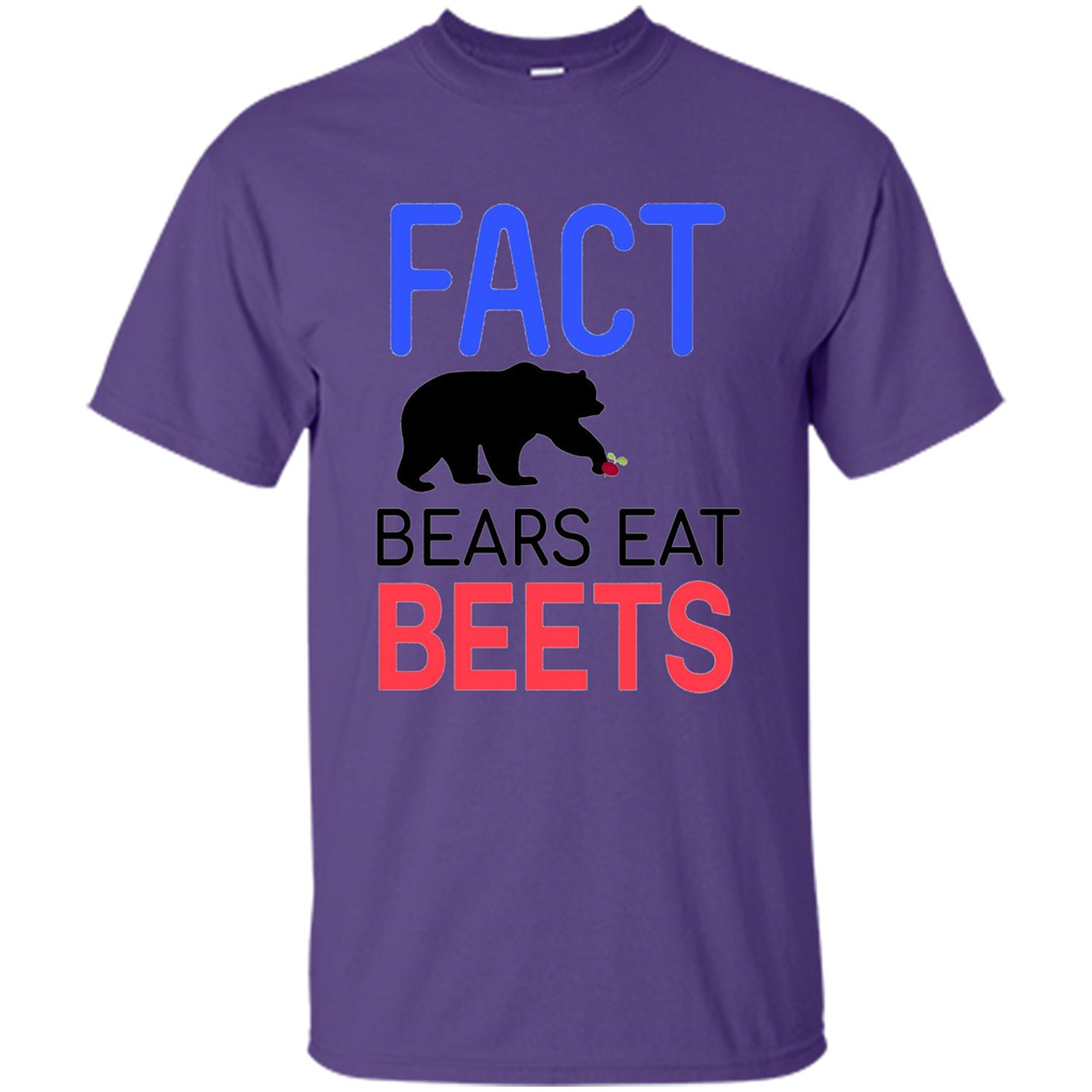 FACT Bears Eat Beets T-shirt Funny Men Women Novelty Gift Purple