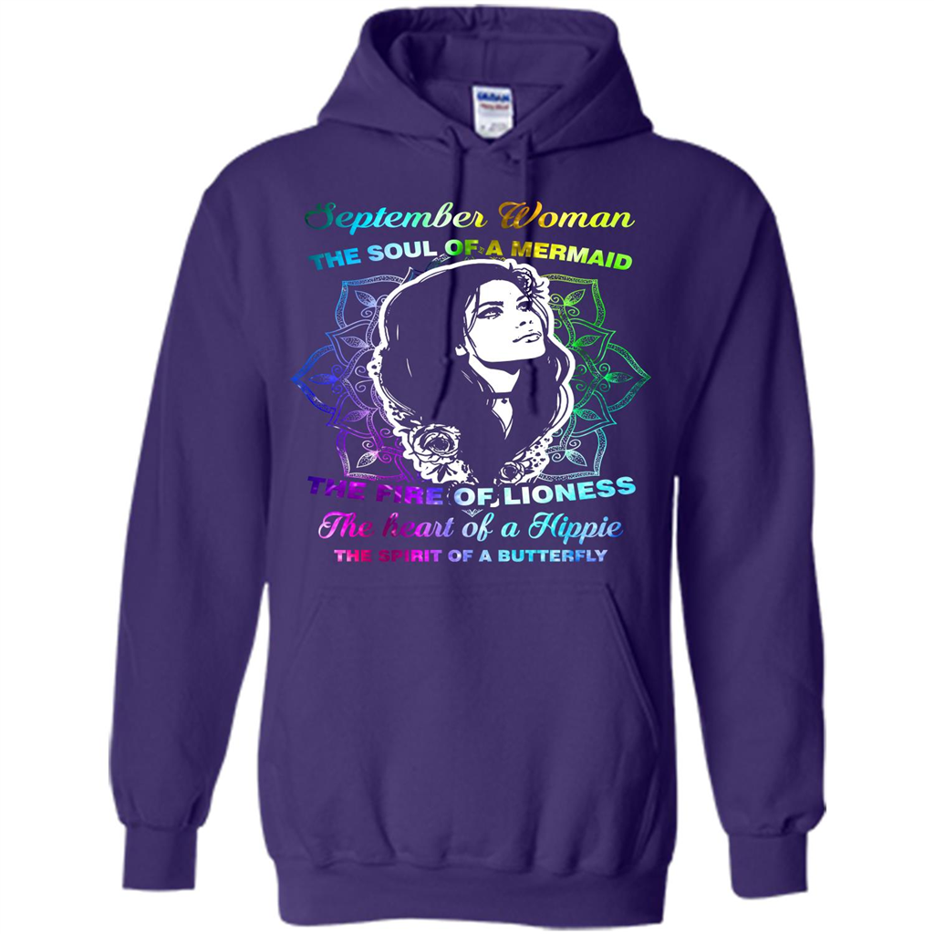 September Woman T-shirt The Heart Of A Hippie Purple