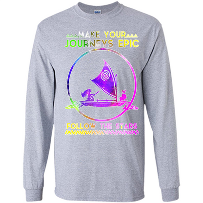 Movie T-shirt Make Your Journeys Epic Follow The Stars Sport Grey