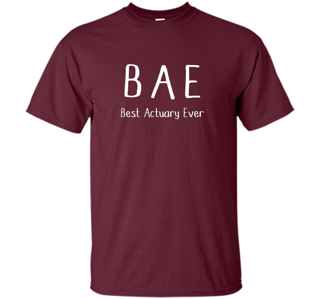 BAE Best Actuary Ever Tshirt funny work job humor shirt shirt Maroon