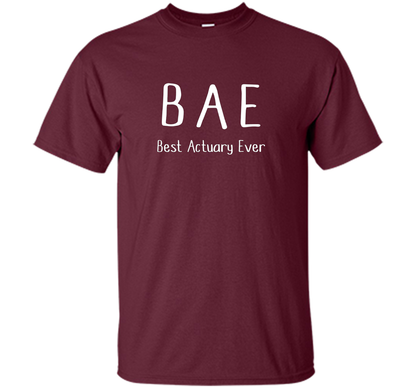 BAE Best Actuary Ever Tshirt funny work job humor shirt shirt Maroon