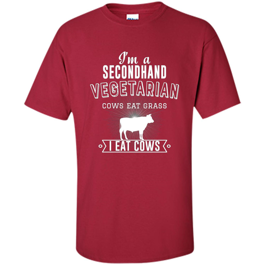 Secondhand Vegetarian T-shirt Funny Vegetarian T-shirt Cardinal