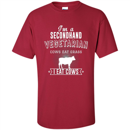 Secondhand Vegetarian T-shirt Funny Vegetarian T-shirt Cardinal