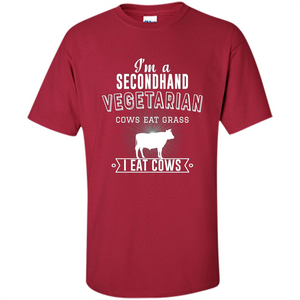 Secondhand Vegetarian T-shirt Funny Vegetarian T-shirt