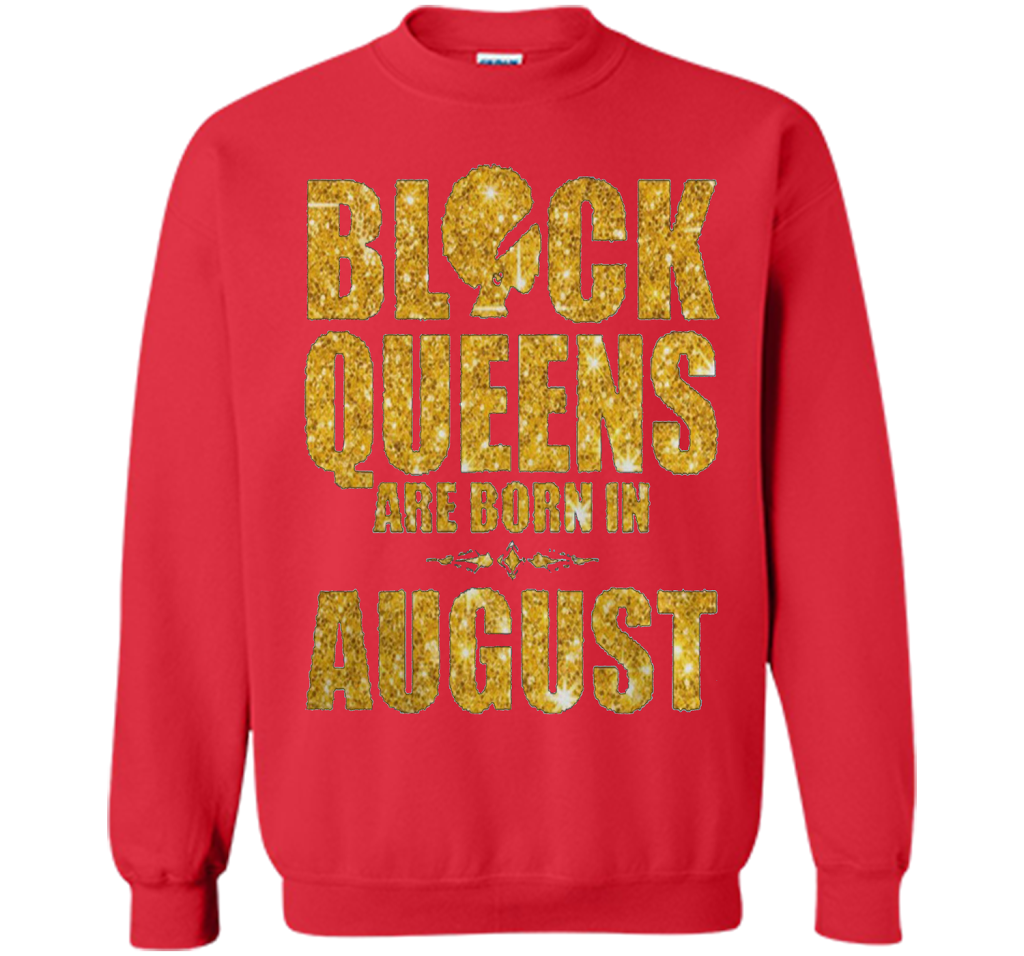 Black Queens are born in August Funny T-shirt Red