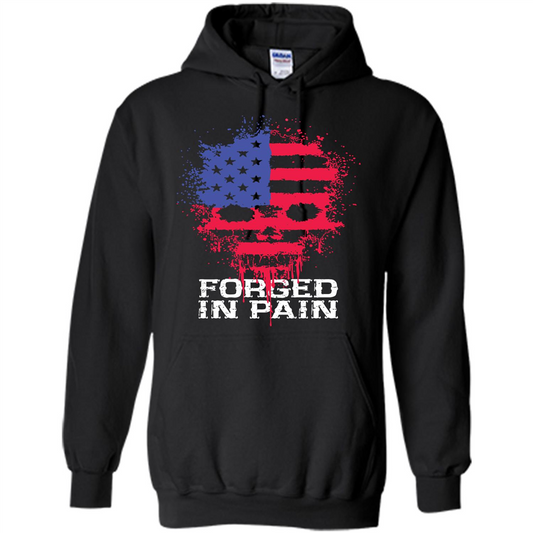 American T-shirt Forged In Pain Black