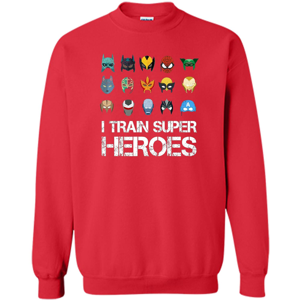 I Train Super Heroes T-shirt Red