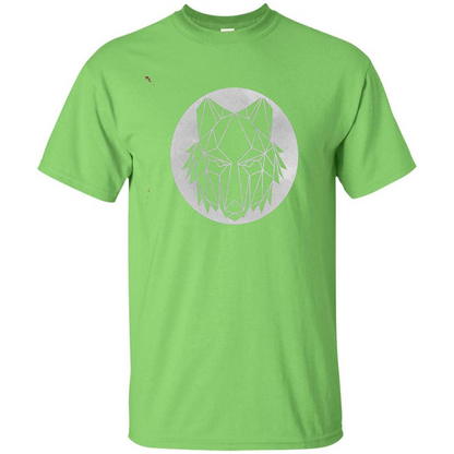 Geometric Wolf T-shirt Lime