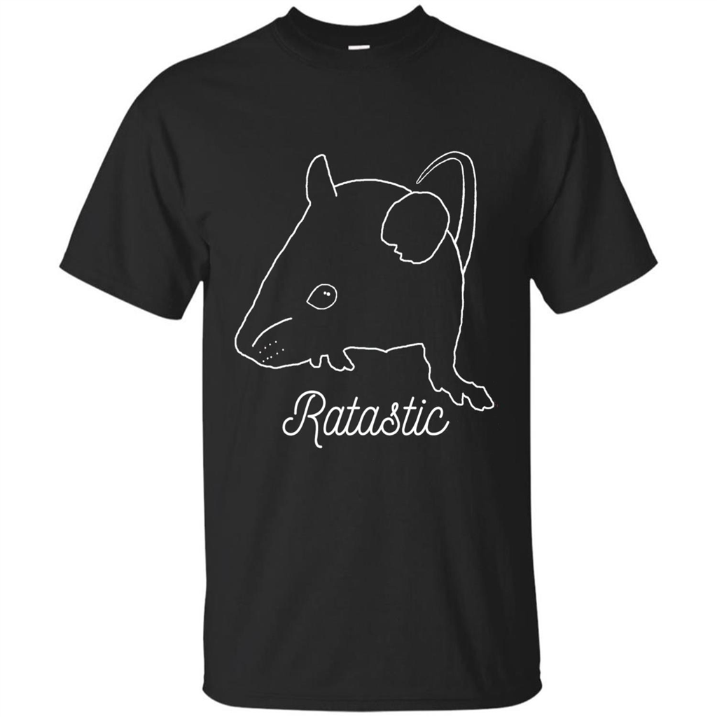 Cute Rat Owners T-shirt Ratastic Black