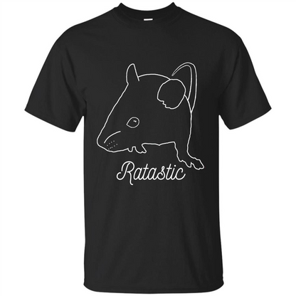 Cute Rat Owners T-shirt Ratastic Black
