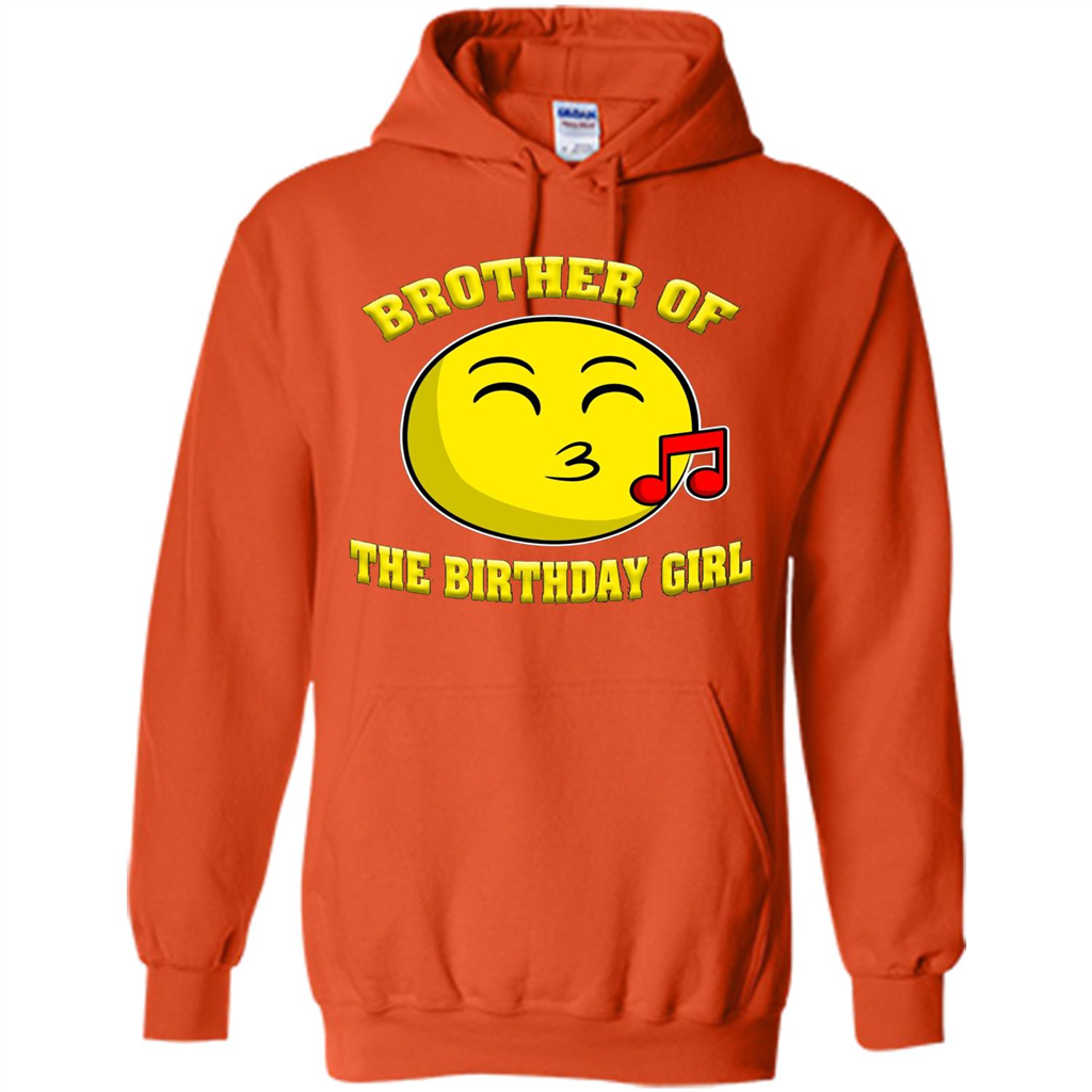 Brother Of The Birthday Girl Emoji T-shirt Orange