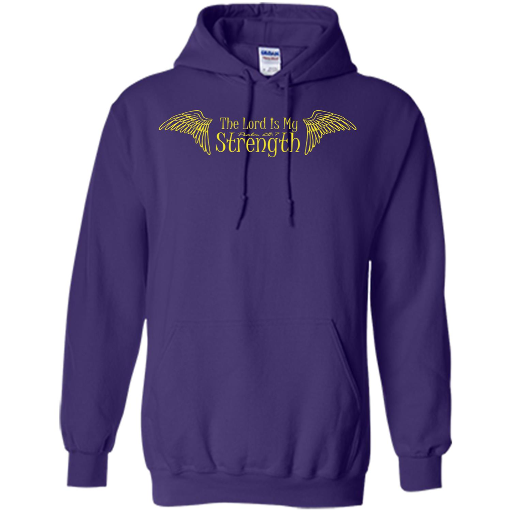Christian T-shirt The Lord Is My Strength Purple