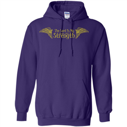 Christian T-shirt The Lord Is My Strength Purple