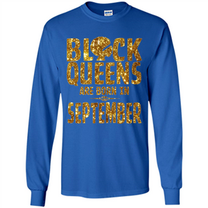 Black Queens Are Born In September T-shirt