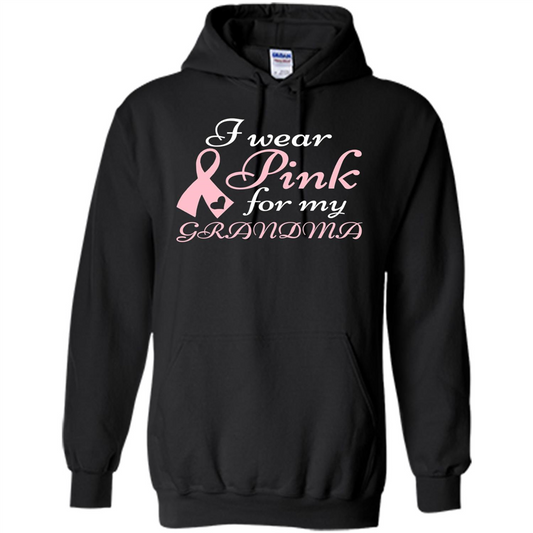 Breast Cancer T-Shirt I Wear Pink For My Grandma Black