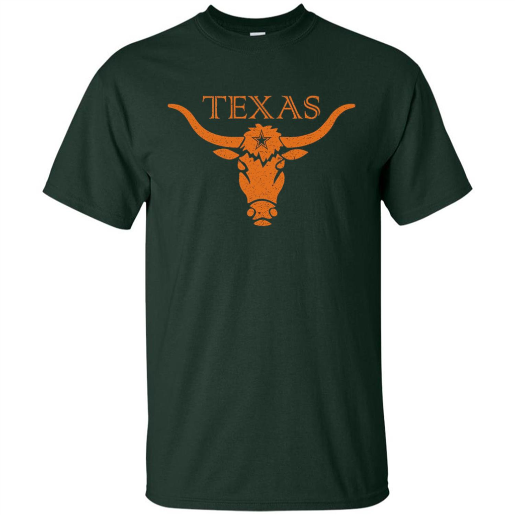 Orange Texas Longhorn Bull T-shirt Forest Green