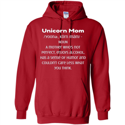 Fun Mom T-shirt - Unicorn Mom Definition Red