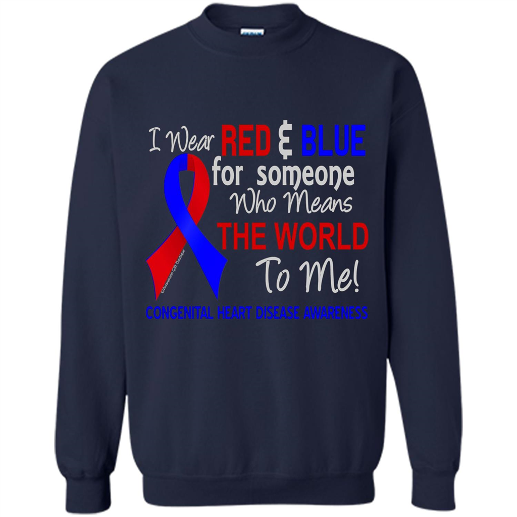 Congenital Heart Disease CHD T-Shirt Means The World To Me Navy