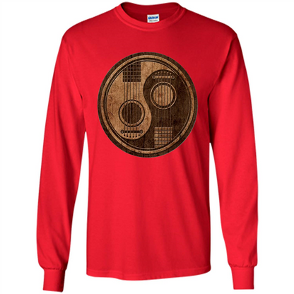 Best gift for Guitar T-shirt Guitar Ying-Yang Gift Red