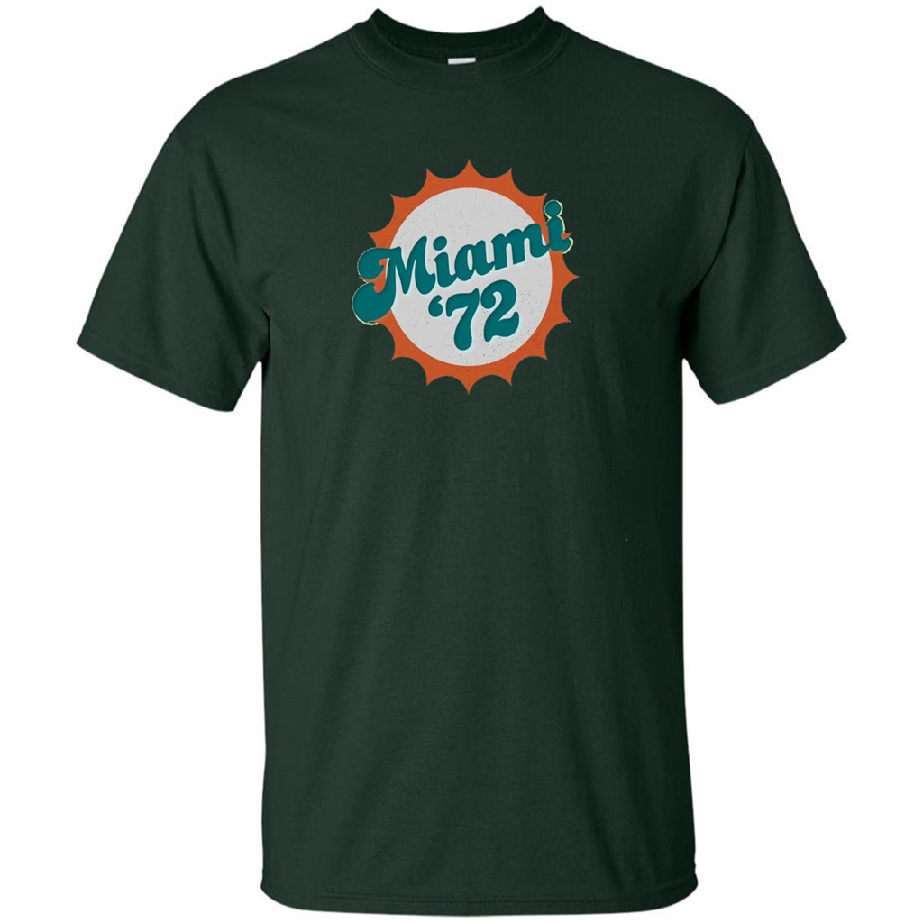 Miami 1972 Shirt Undefeated Sports Vintage T-shirt Forest Green