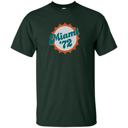 Miami 1972 Shirt Undefeated Sports Vintage T-shirt Forest Green