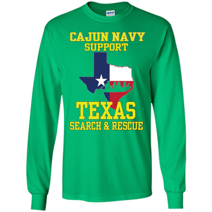 Cajun Navy Support Texas Search And Rescue T-shirt Irish Green