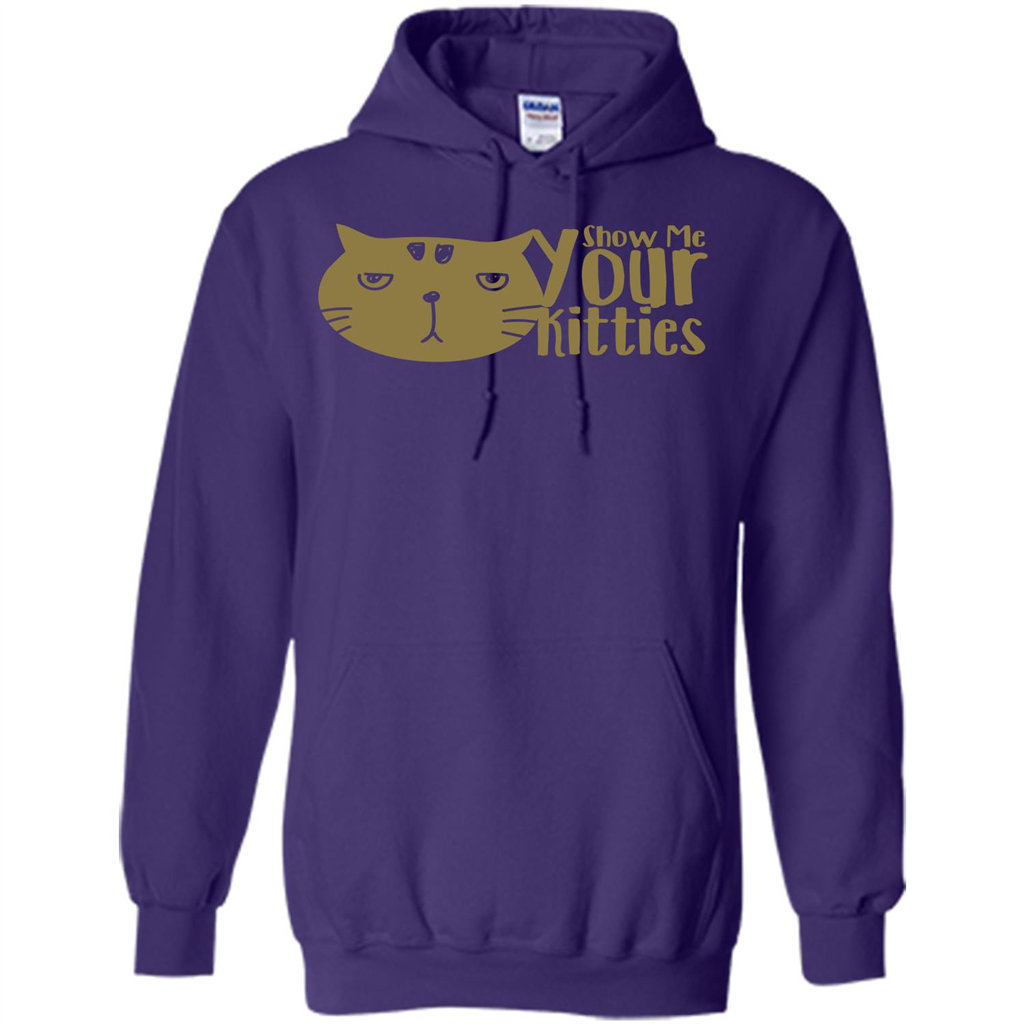 Cat Lover T-shirt Show Me Your Kitties Purple