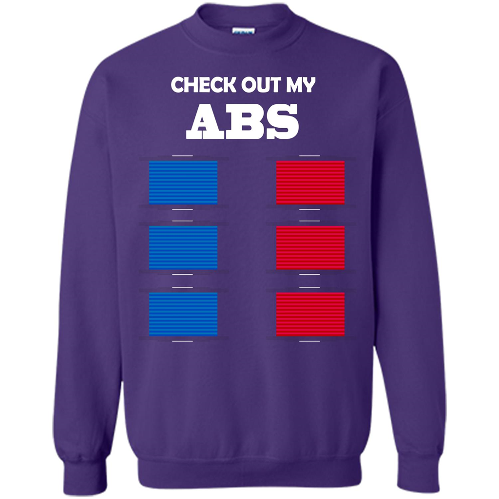 Funny Engineer T-shirt Check Out My Abs Purple