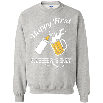 Happy First Father's Day T-shirt 2017 Ash