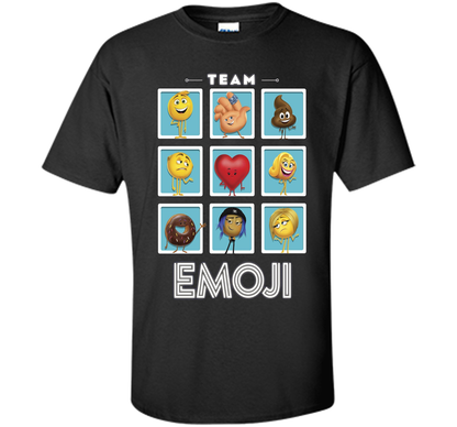 The Emoji Movie Team Emoji Panels Graphic T-Shirt shirt Black