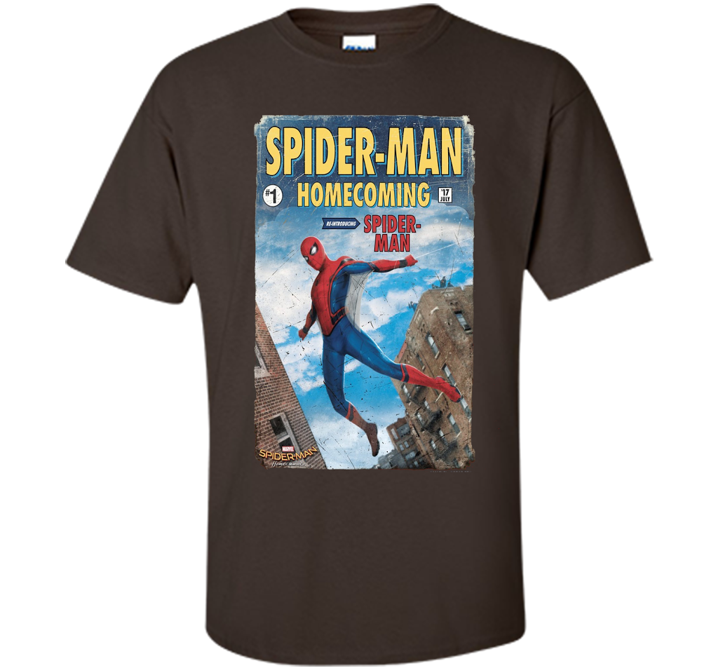 Marvel Spider-Man Homecoming Revamp #1 Issue Graphic T-Shirt t-shirt Dark Chocolate