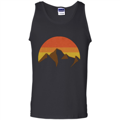 Mountain And Fall Sun T-shirt Black