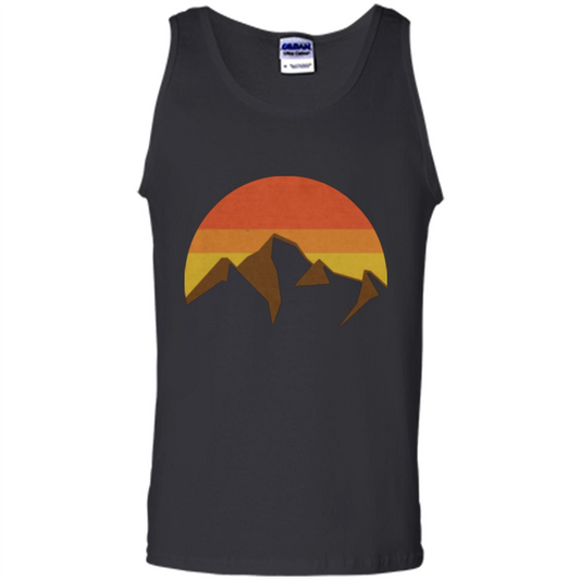 Mountain And Fall Sun T-shirt Black
