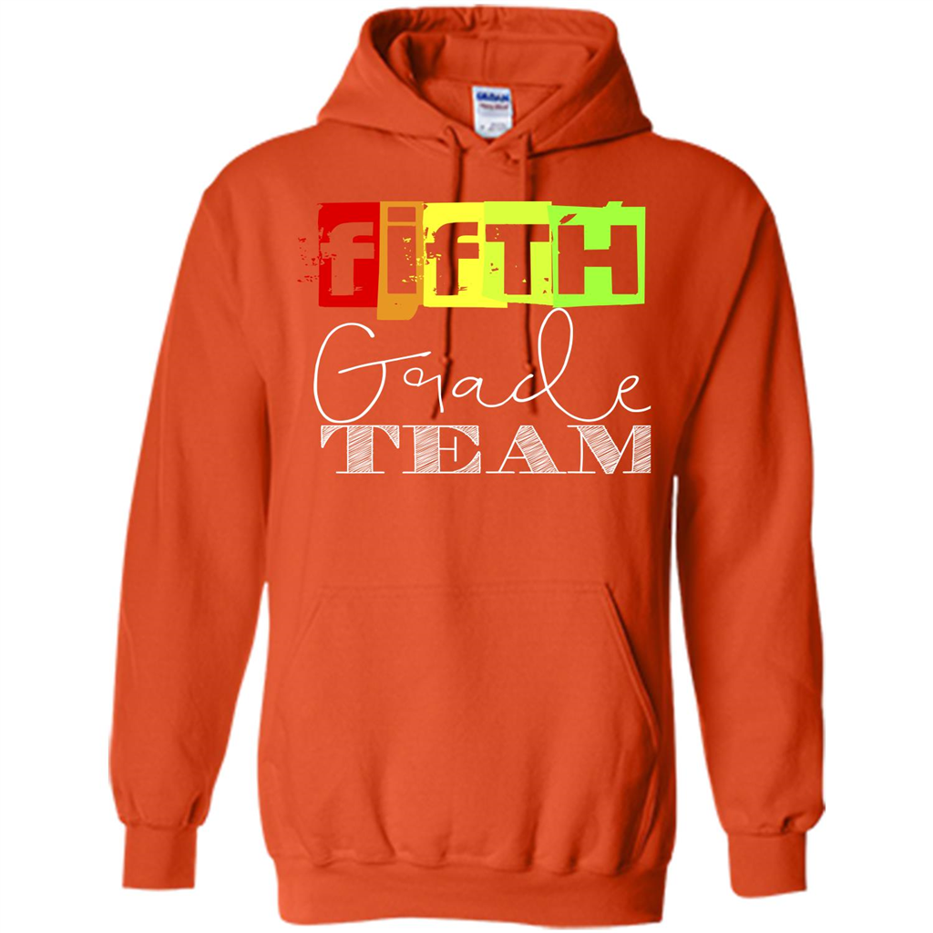 Fifth Grade Team T-shirt School Day T-shirt Orange