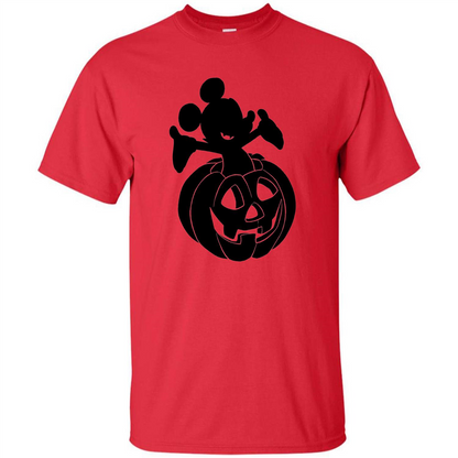 Mickey Mouse Halloween Pumpkin T-shirt Red