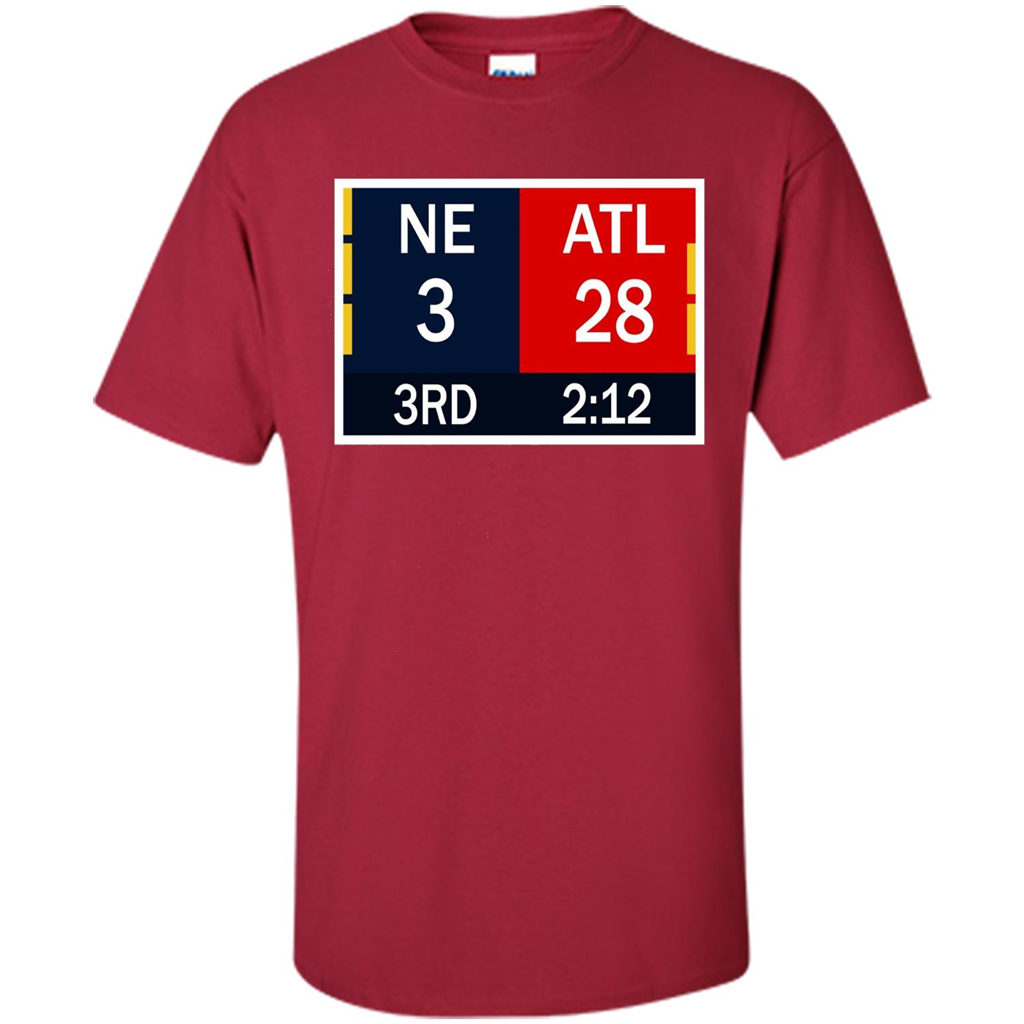 NE 3 ATL 28 Final T-shirt 2 Sides 1 Game Cardinal