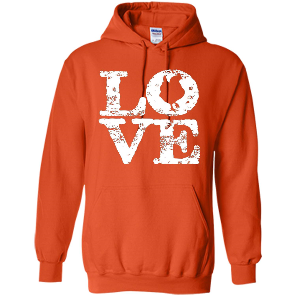 Chickens T-shirt I Love Chickens T-Shirt Orange