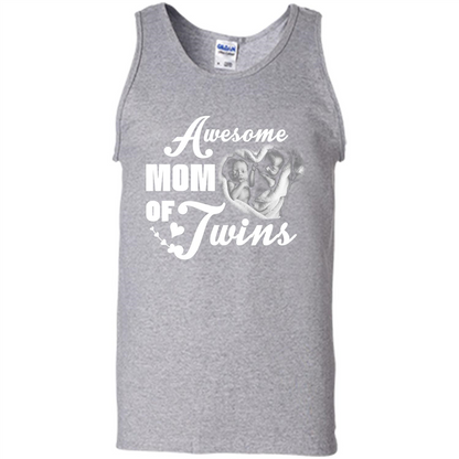 Mommy T-shirt Awesome Mom Of Twins Sport Grey