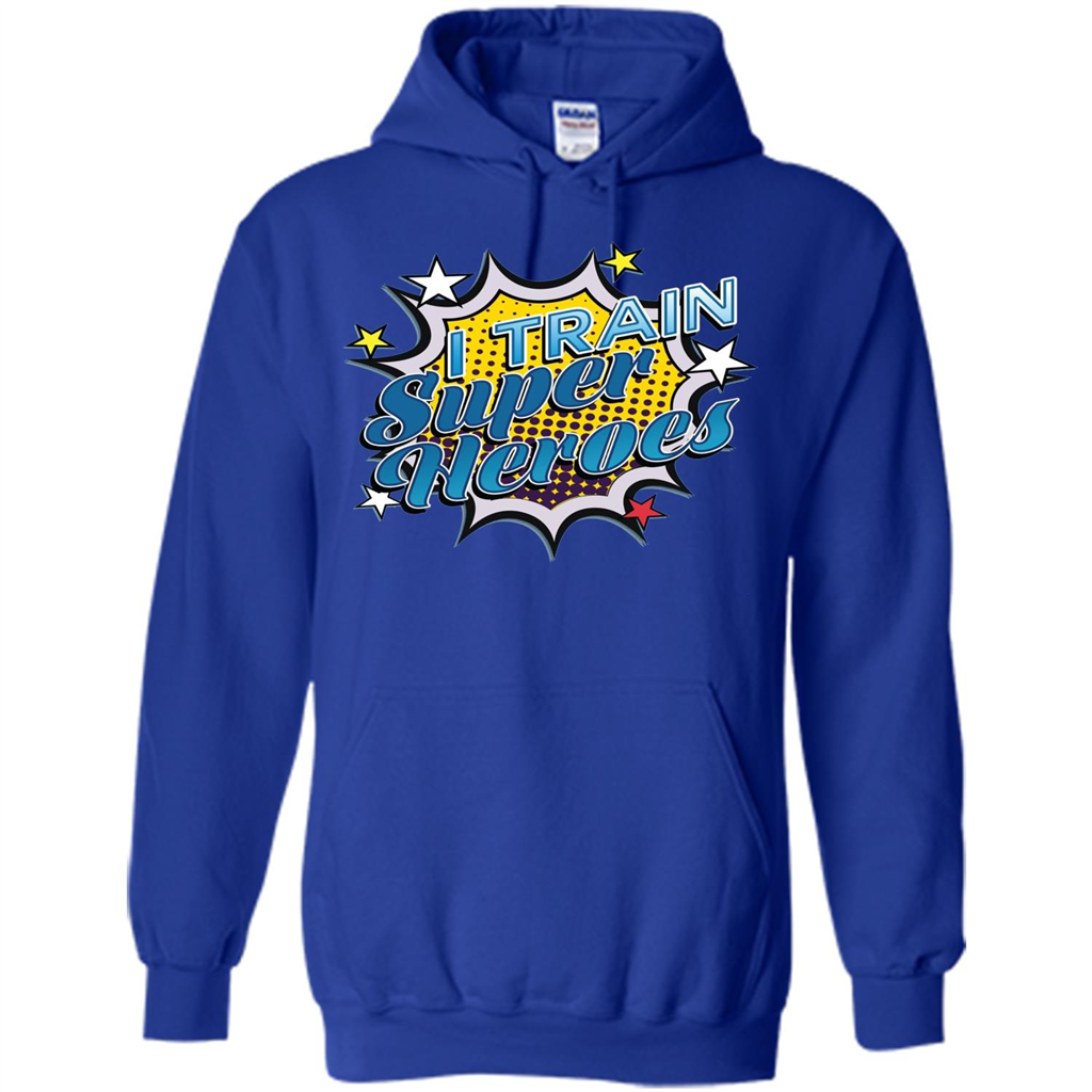 Funny Superhero T Shirt I Train Super Heroes T-shirt Royal