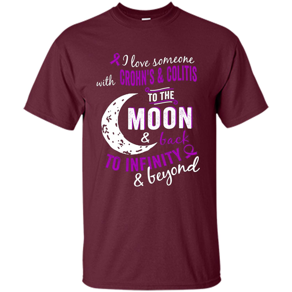 Crohn's and Colitis Awareness T-shirt Maroon